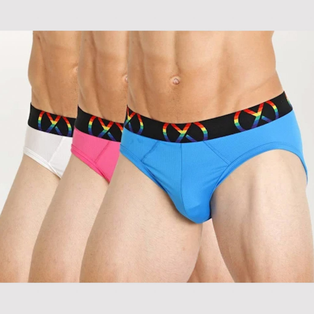 2(x)ist - (X) Sport Pride Brief - 3-Pack - Pink/White/Blue