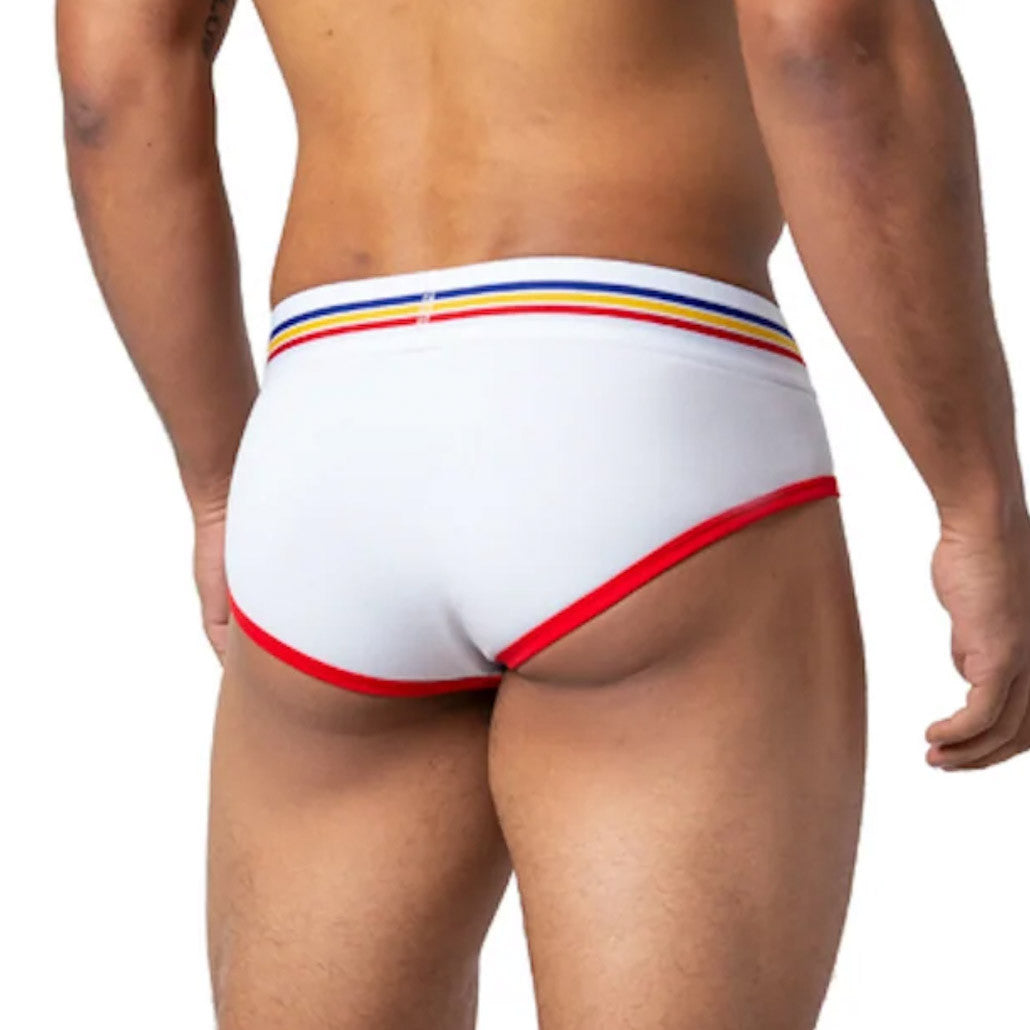 Bike - Cotton Stretch Brief - White