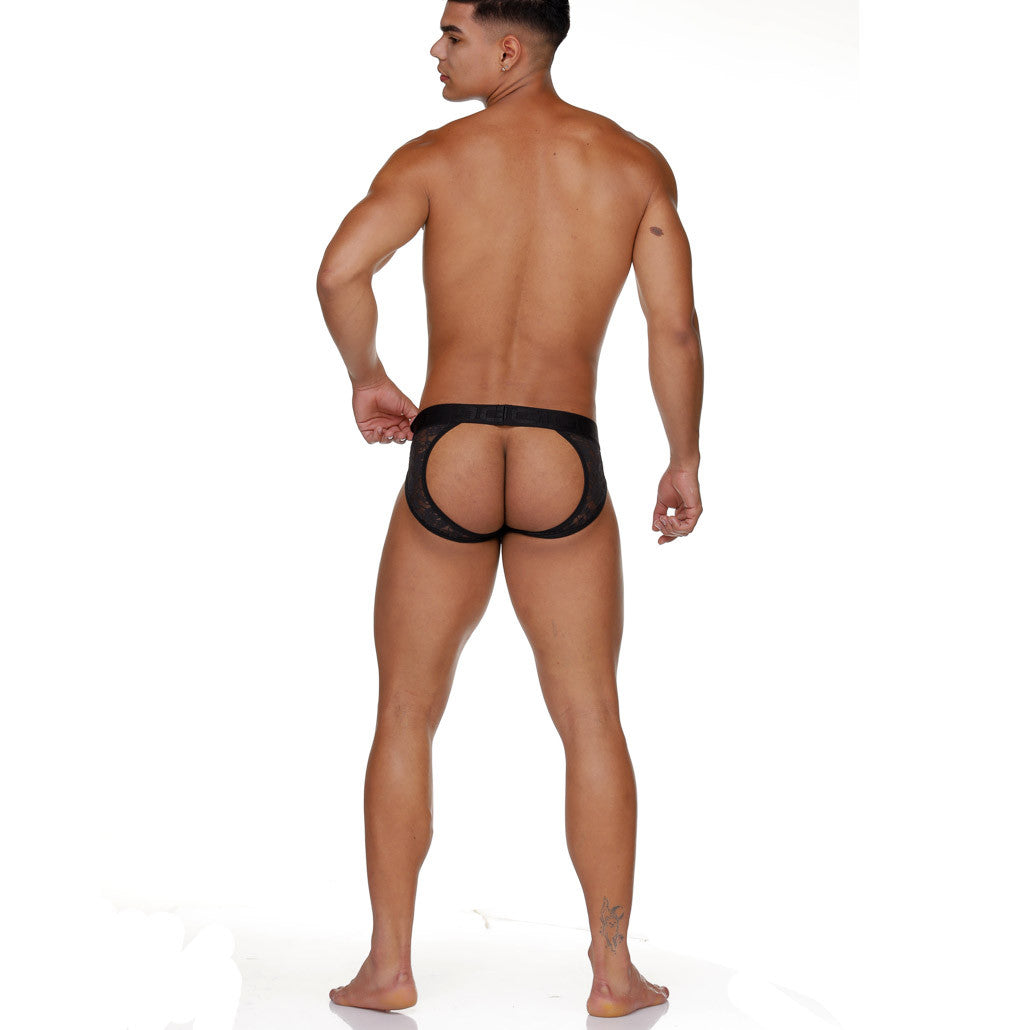 GIGO - Male Lace JockBrief - Black
