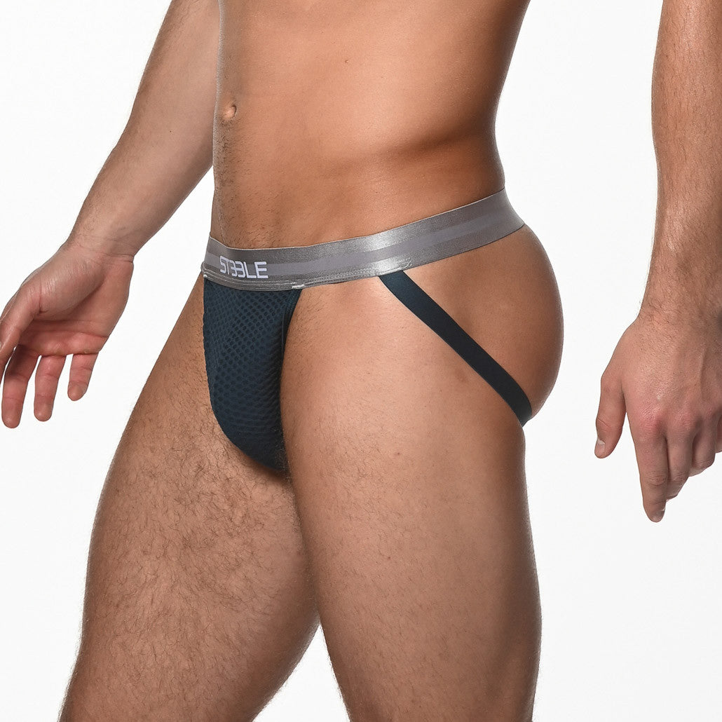 St33le - Diamond Mesh Jockstrap - Petrol