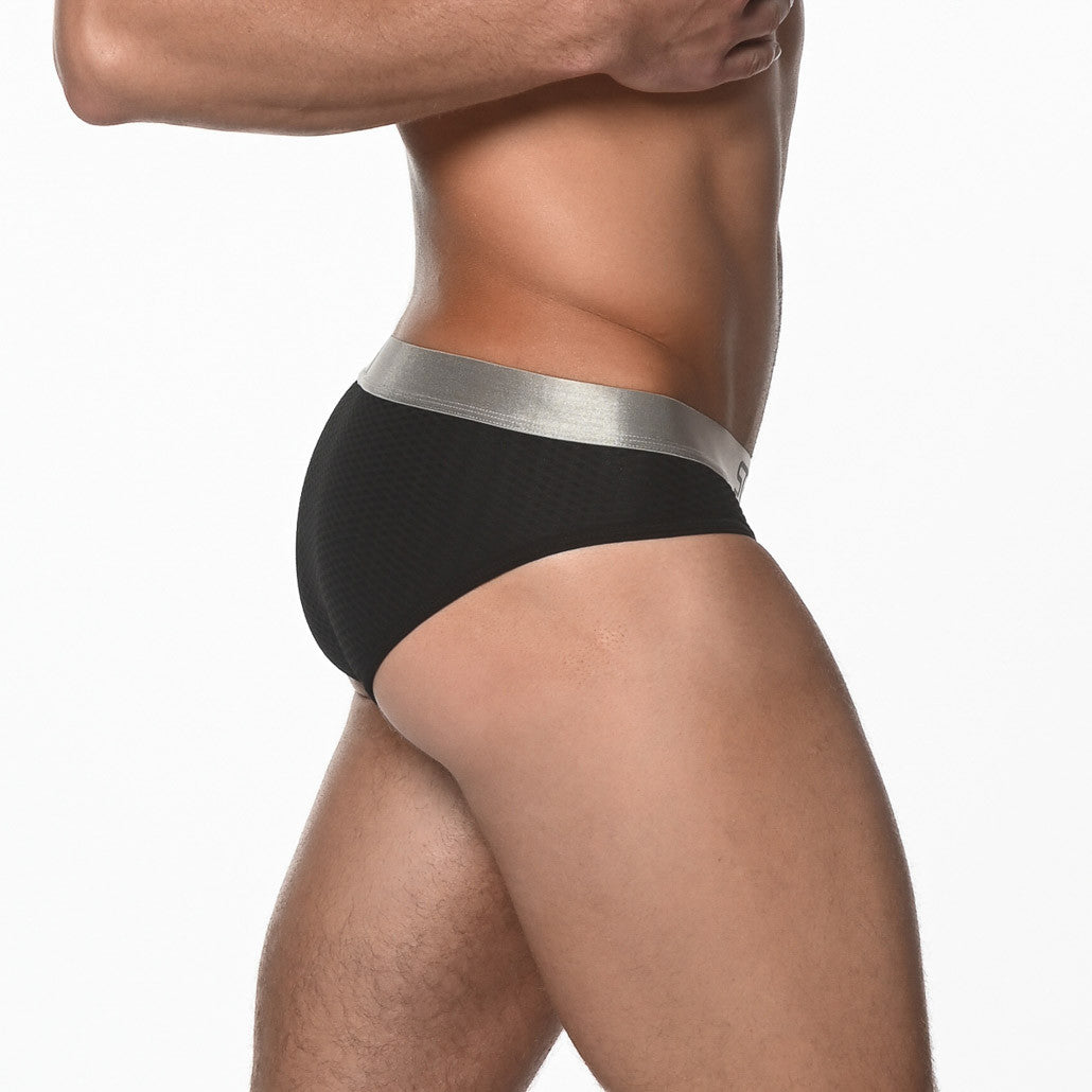 St33le - Diamond Mesh Briefs - Black