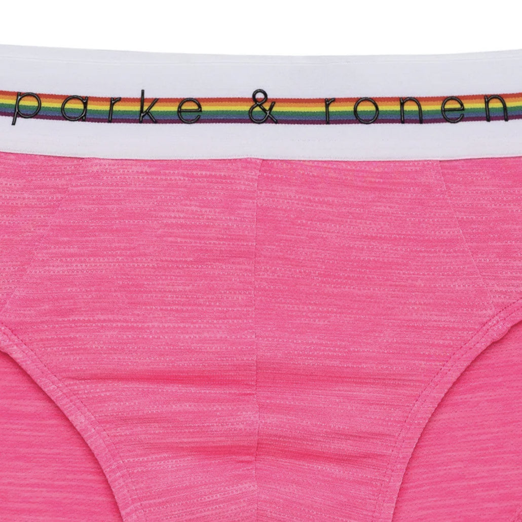 Park & Ronen - Pride Low Rise Mesh Brief - Heather Pink
