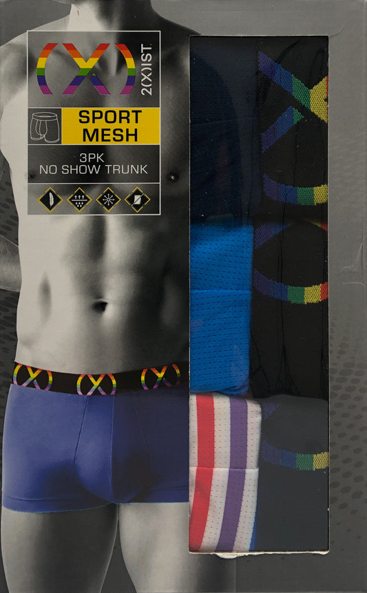 2(x)ist - (x) Pride Mesh Trunk 3-Pack - Rainbow Band