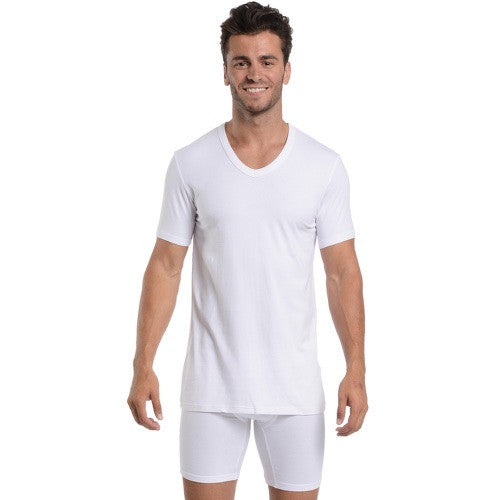 Wood Classic Modal V-Neck - White