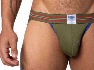 Bike Athletic Mesh Jockstrap - Olive