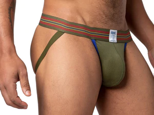 Bike Athletic Mesh Jockstrap - Olive