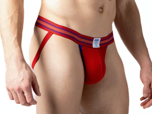 Bike Athletic Mesh Jockstrap - Red