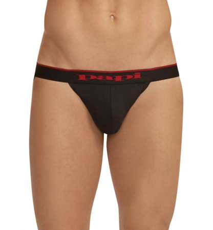 Papi - Stretch Cotton Jockstrap - Black