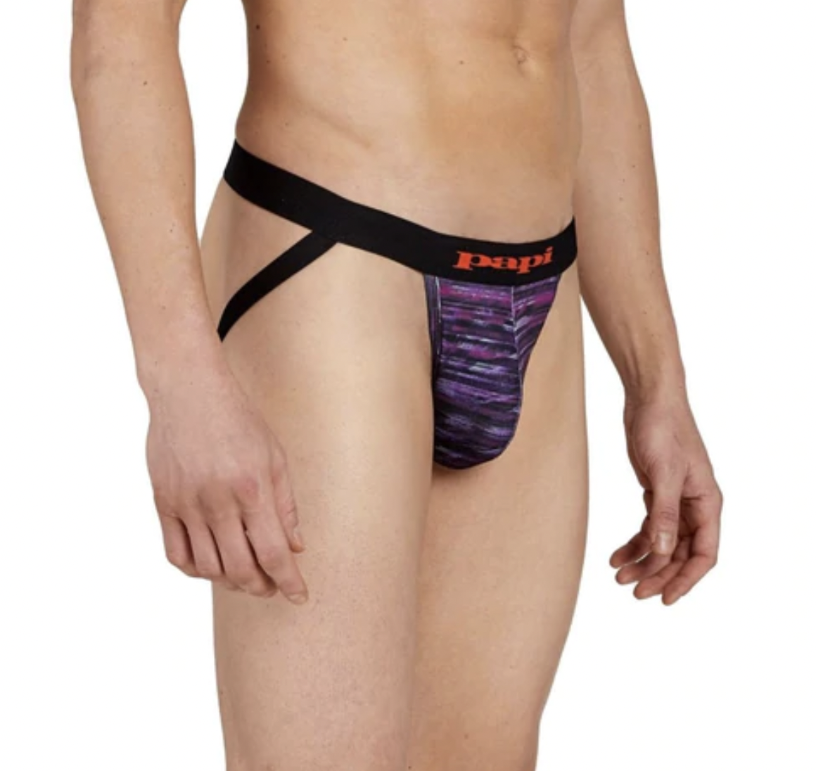 Papi - Print Jockstrap - Red Glitch