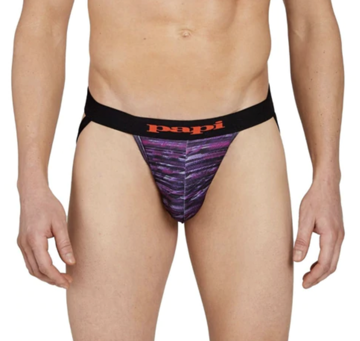 Papi - Print Jockstrap - Red Glitch