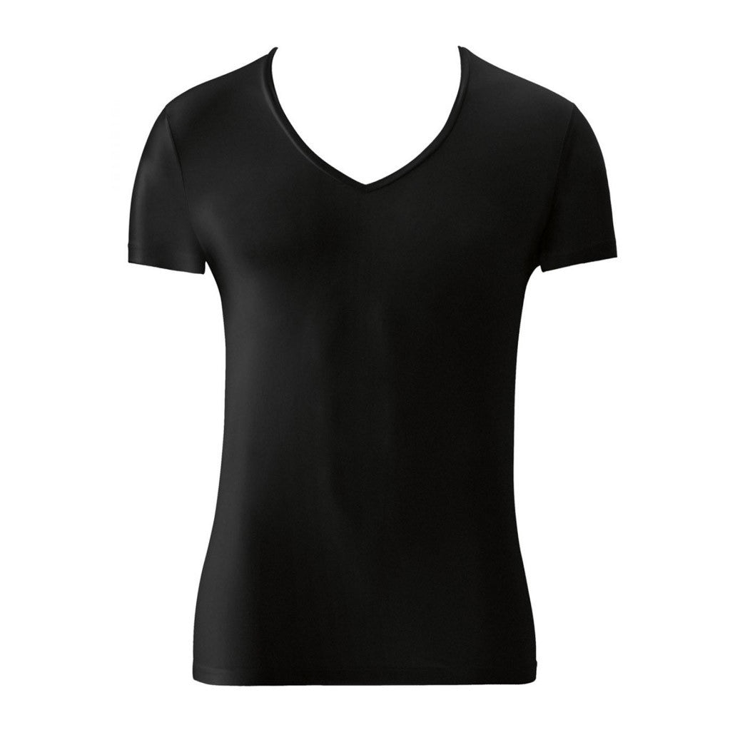Hanro - Micro Touch V-Neck Tee Shirt - Black