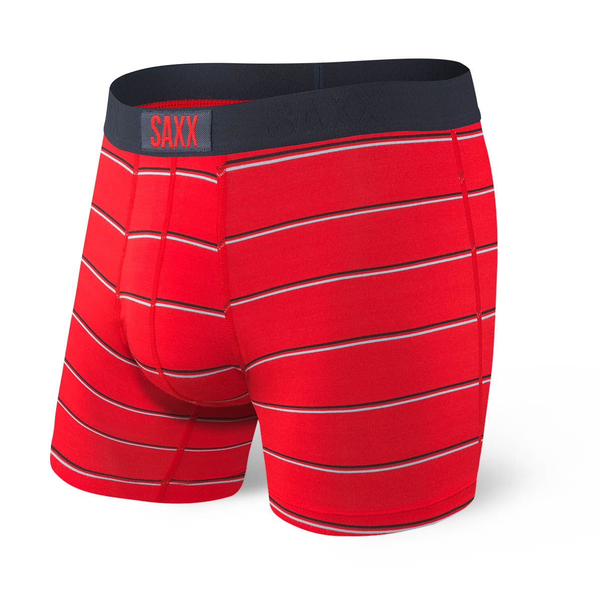 SAXX Vibe Red Shallow Stripe Boxer Brief