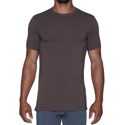 Wood - Crew Neck Tee Shirt - Walnut