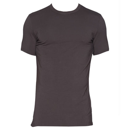 Wood - Crew Neck Tee Shirt - Walnut