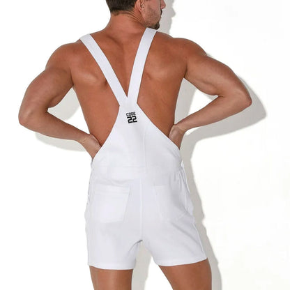 Code 22 - Overall Shorts - White