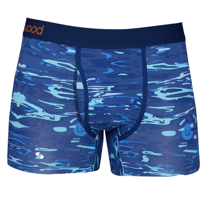 Wood - Boxer Brief W/ Fly - Blue Liquid