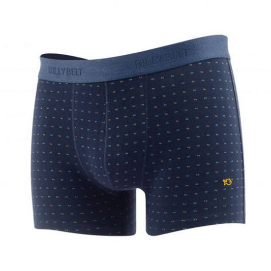 Billybelt - Organic Cotton Boxer Brief - Navy Dots