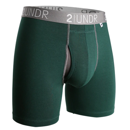 2UNDR - Swing Shift Solid Boxer Brief - Dark Green