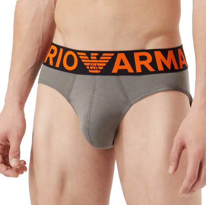 Giorgio Armani Emporio Armani - Mega Logo Brief - Pewter