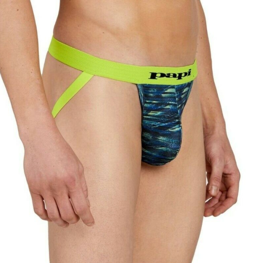 Papi - Print Jockstrap - Lime Glitch