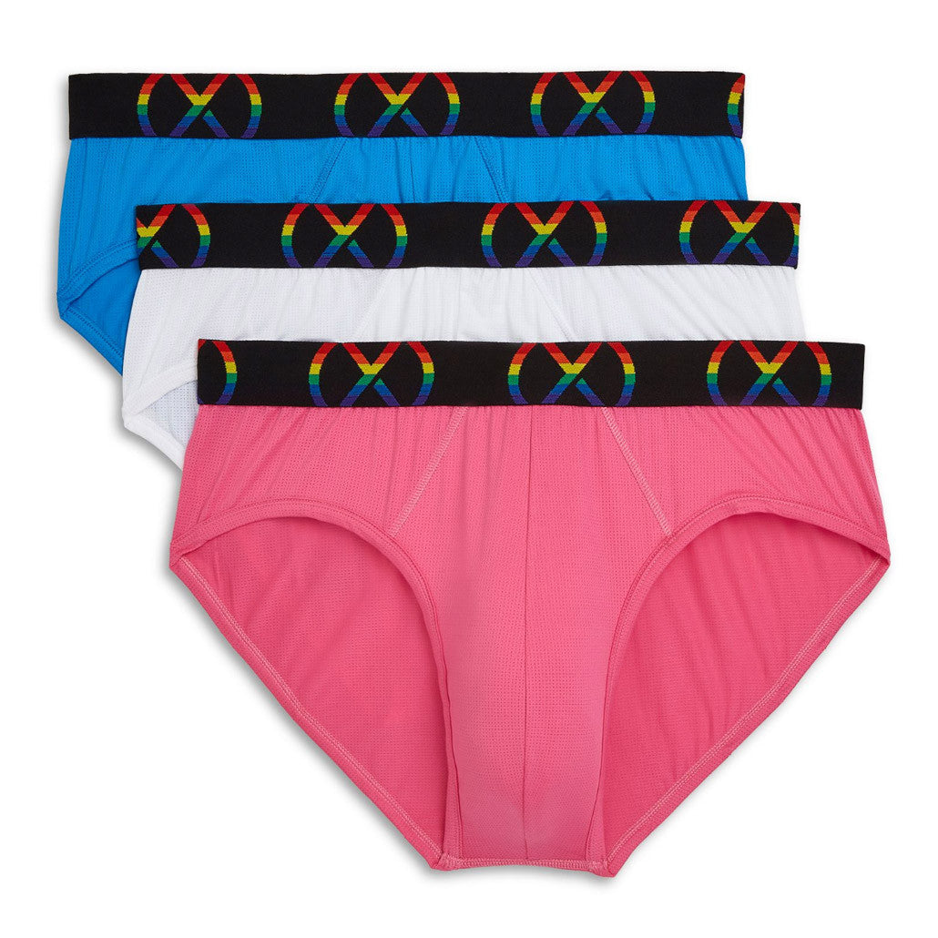 2(x)ist - (X) Sport Pride Brief - 3-Pack - Pink/White/Blue