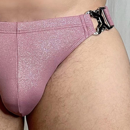 Chris Turk - Glitter Clasp Swim Brief - Pink Glitter