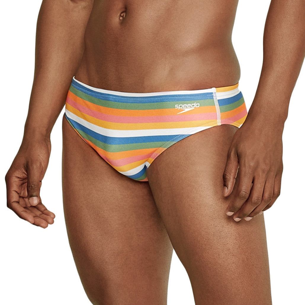 Speedo - Printed One Swim Brief - Vibe Stripe