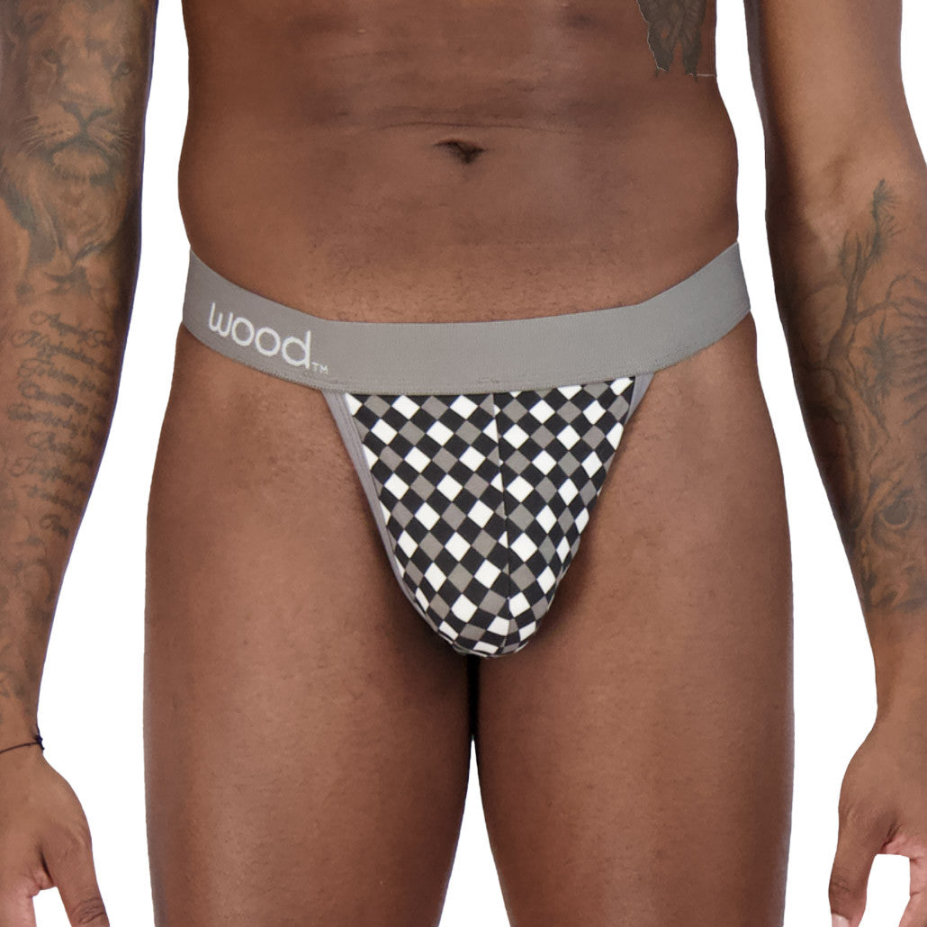 Wood - Specialty Thong - Black/White Dimension