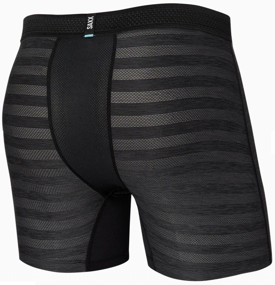 SAXX - DropTemp Cooling Mesh Boxer Brief - Black Heather