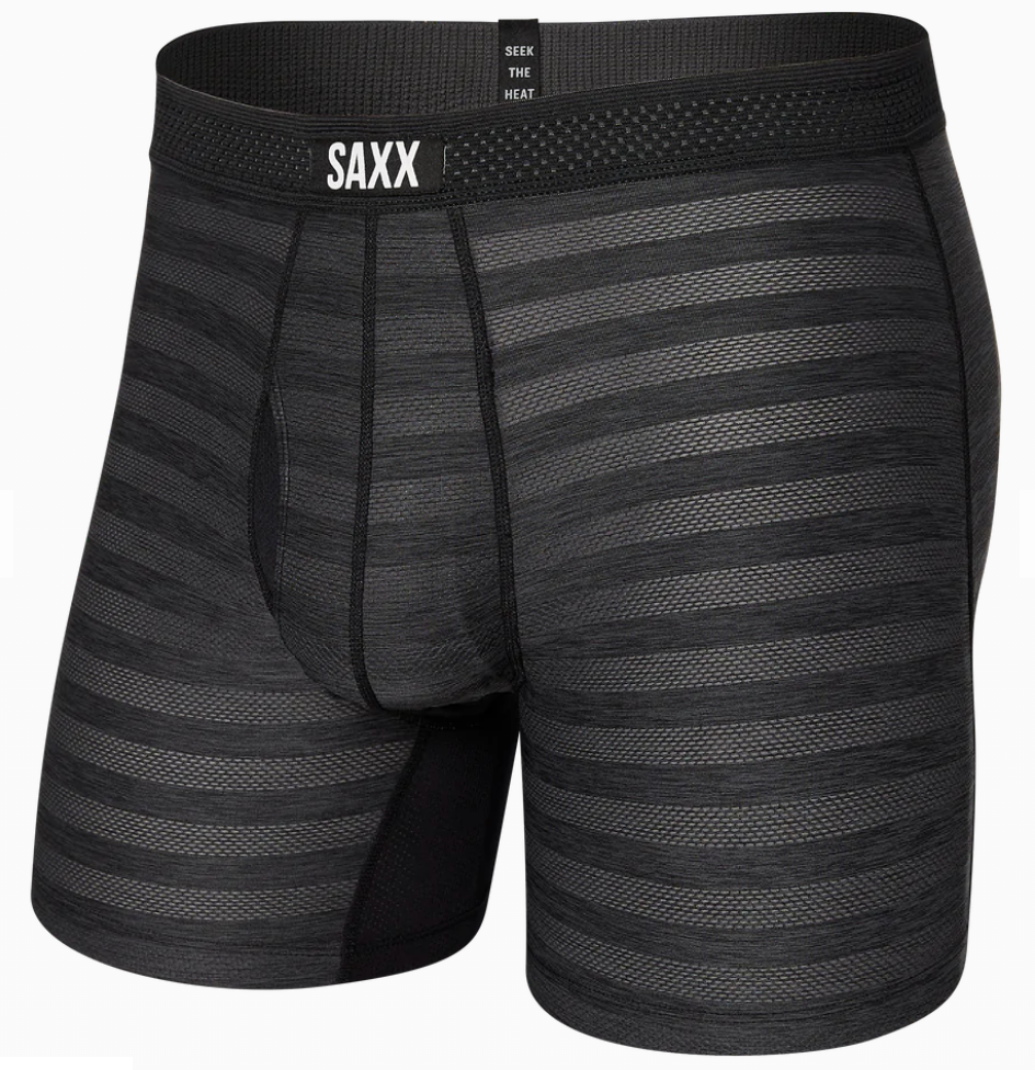 SAXX - DropTemp Cooling Mesh Boxer Brief - Black Heather
