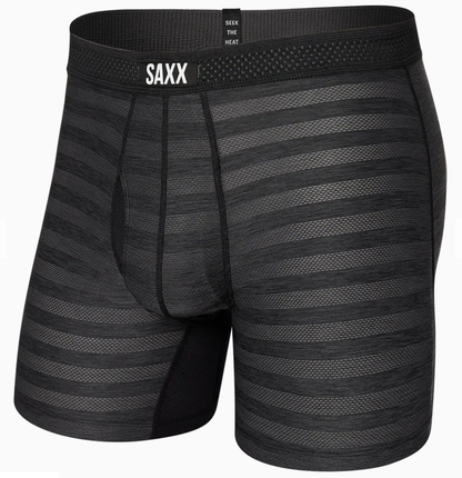 SAXX - DropTemp Cooling Mesh Boxer Brief - Black Heather
