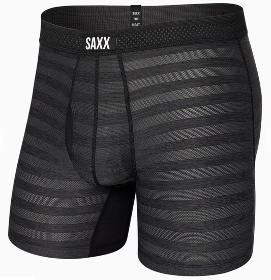 SAXX - DropTemp Cooling Mesh Boxer Brief - Black Heather