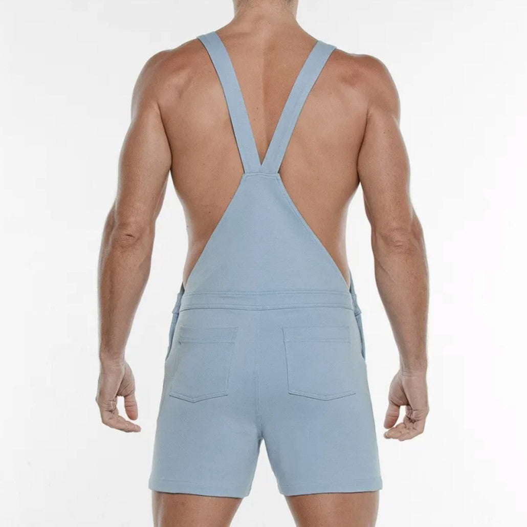 Code 22 - Overall Shorts - Sky Blue