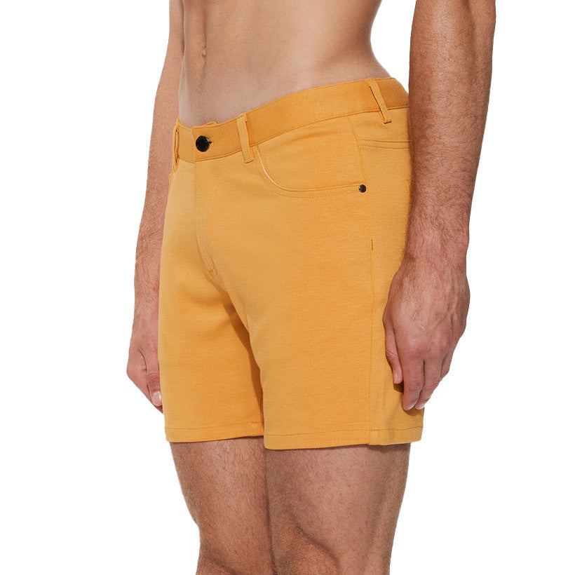 St33le 5" Stretch Knit Shorts - Apricot Peel