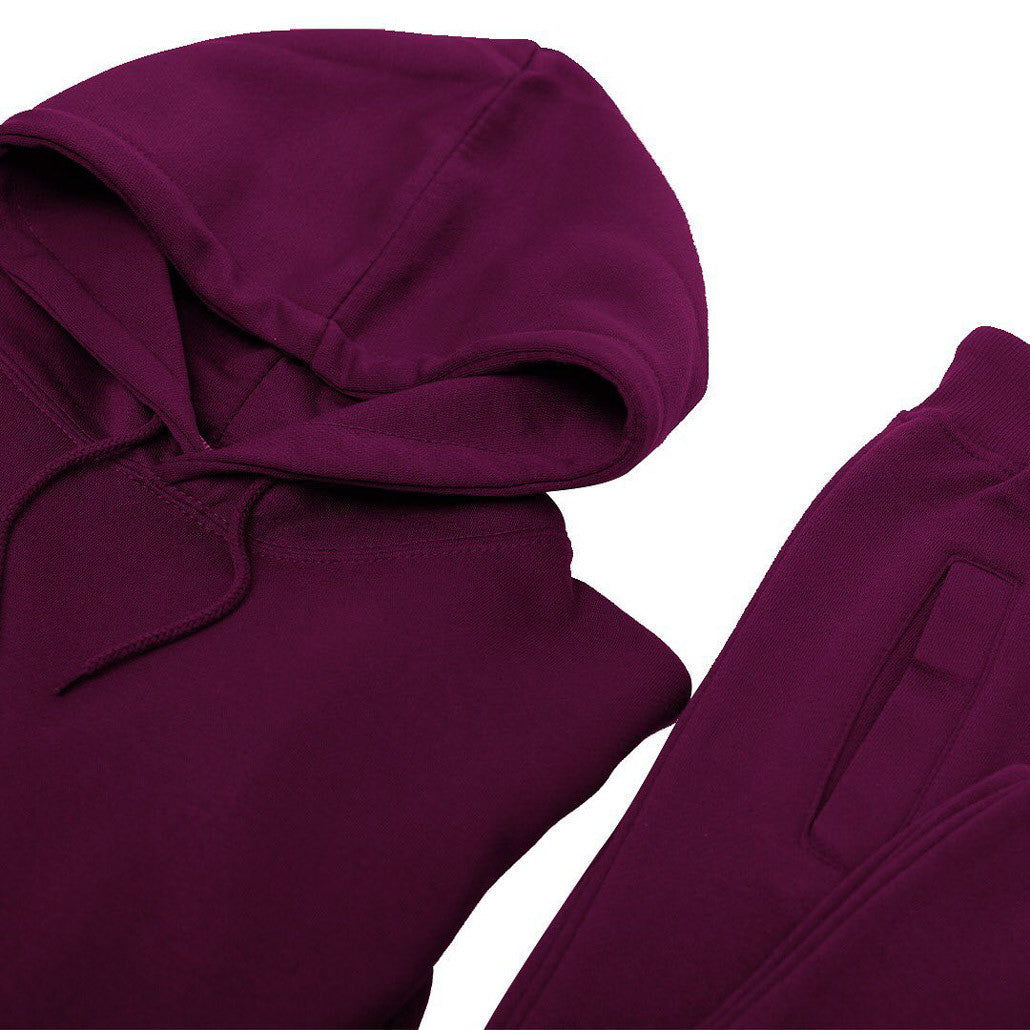 Three Layer - Fleece Joggers - Burgundy