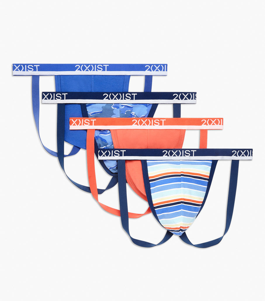 2(x)ist - Cotton Stretch Jockstrap 4-Pack - Multicolor