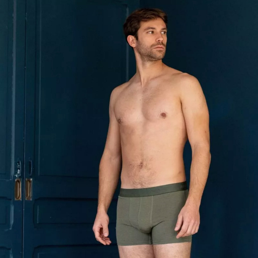 Billybelt - Organic Boxer Briefs - Mottled Khaki