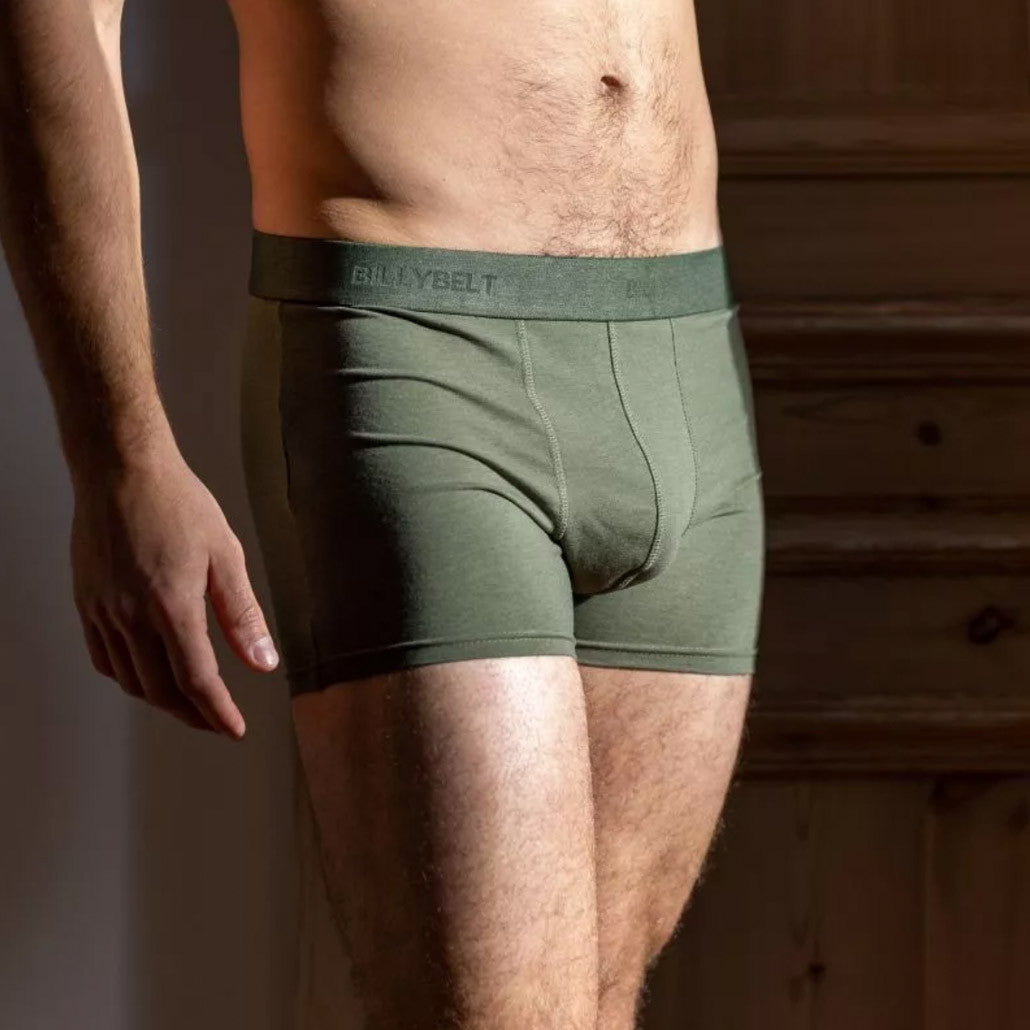 Billybelt - Organic Boxer Briefs - Mottled Khaki