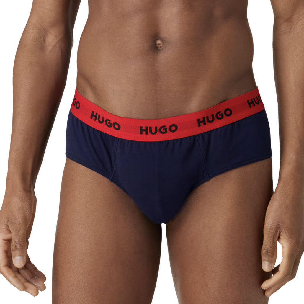 Hugo Boss - Cotton Stretch Hip Briefs - 3-Pack