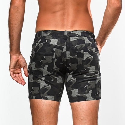 St33le 5” Stretch Knit Shorts - Combat Wave Camo