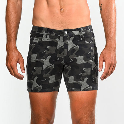 St33le 5” Stretch Knit Shorts - Combat Wave Camo