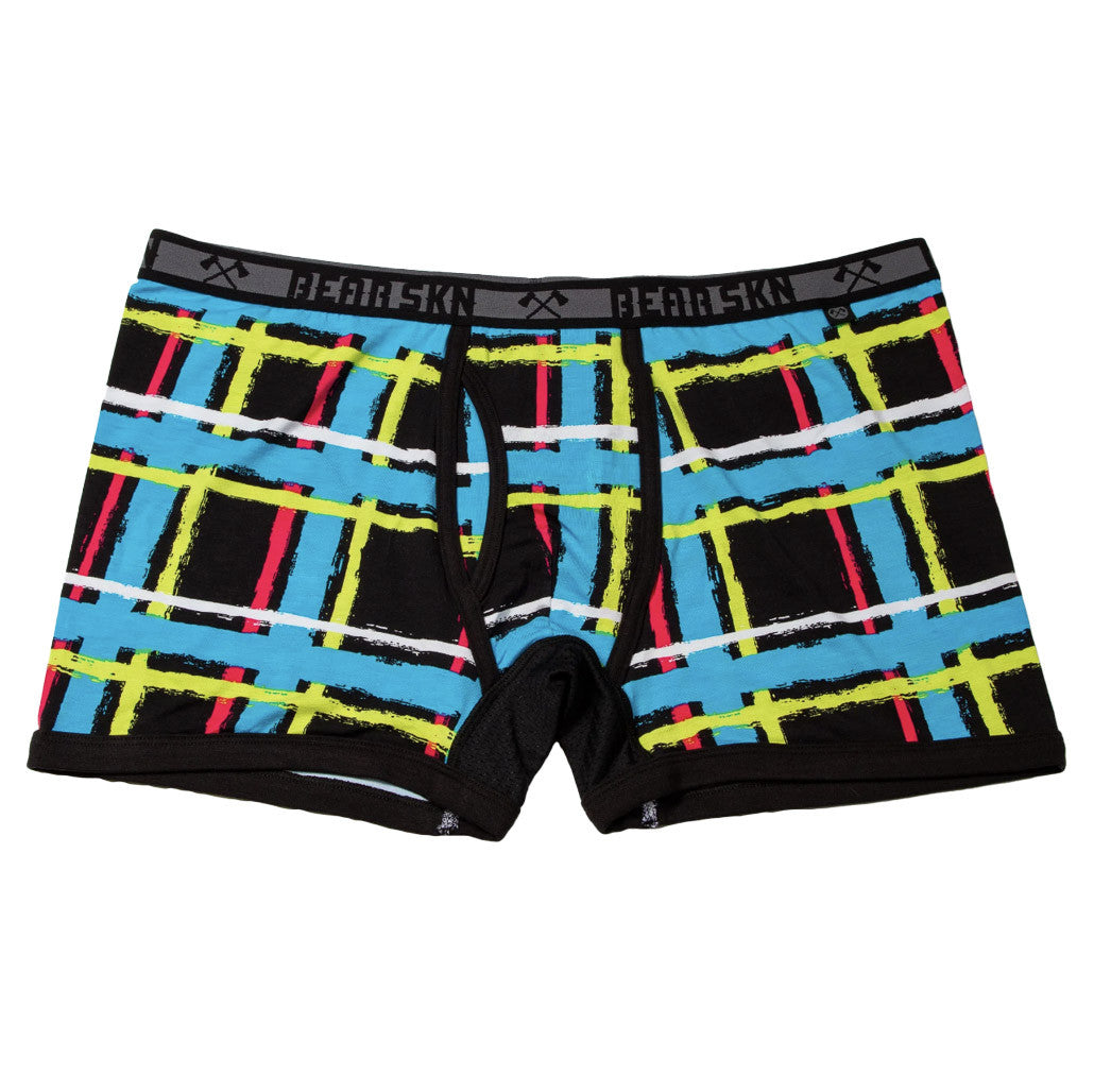 BEAR SKN - Bamboo Boxer Brief - Plaid Paint