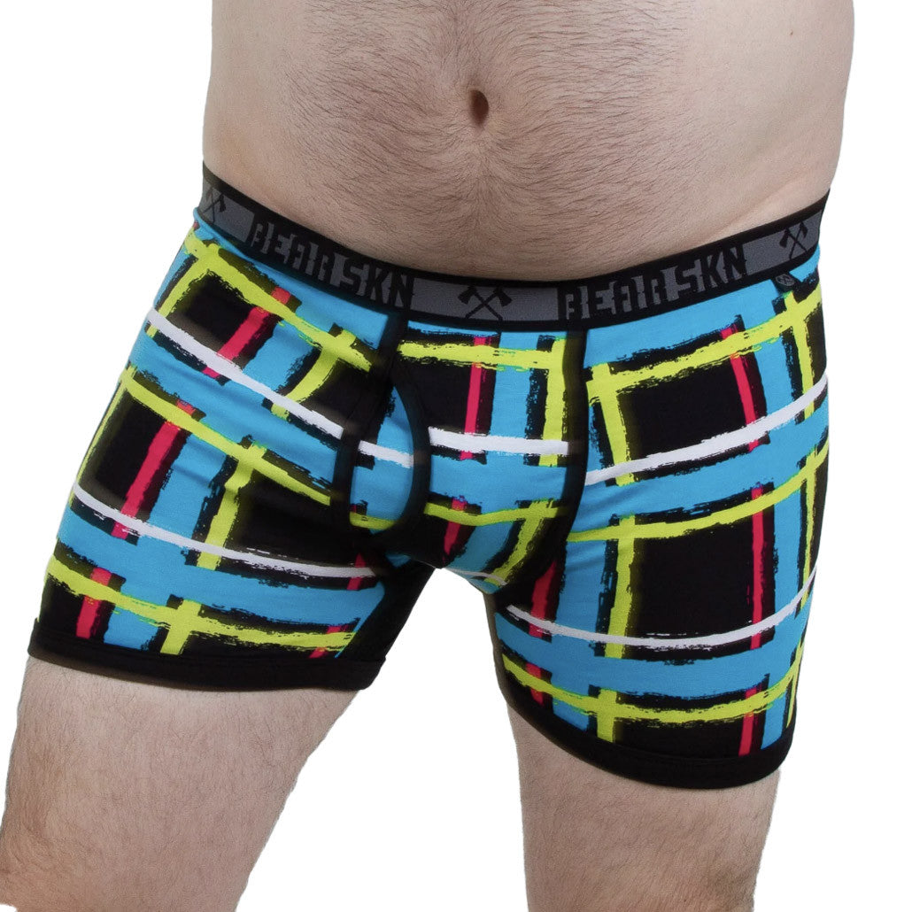 BEAR SKN - Bamboo Boxer Brief - Plaid Paint
