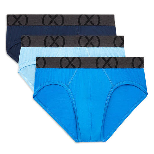 2(x)ist - (X) Sport Mesh Low Rise Brief 3-Pack - Navy/Blue/Blue