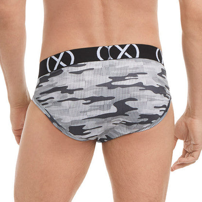 2(x)ist - (X) Sport Low Rise Brief 3-Pack - Black/Lead/Camo Gray