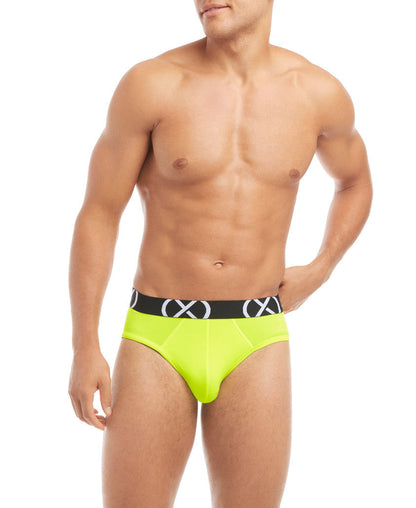 2(x)ist - (X) Sport Low Rise Brief 3-Pack - Purple/Blue/Yellow