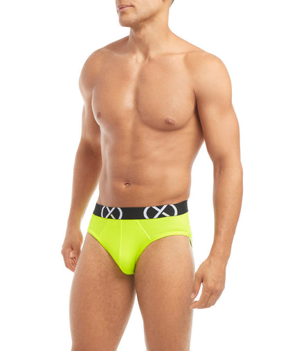 2(x)ist - (X) Sport Low Rise Brief 3-Pack - Purple/Blue/Yellow