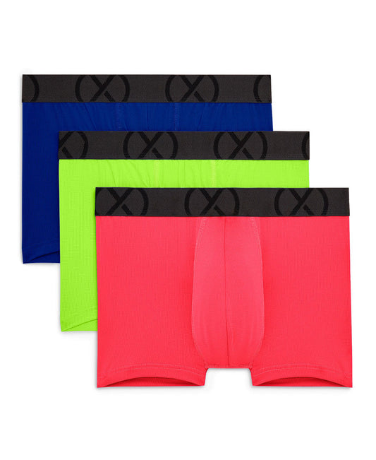 2(x)ist - (X) Sport Mesh Low Rise Trunk 3-Pack - Blue/Green/Pink