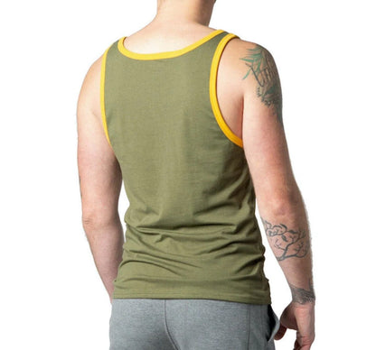 Bike - Logo Ringer Tank Top - 1874 Olive