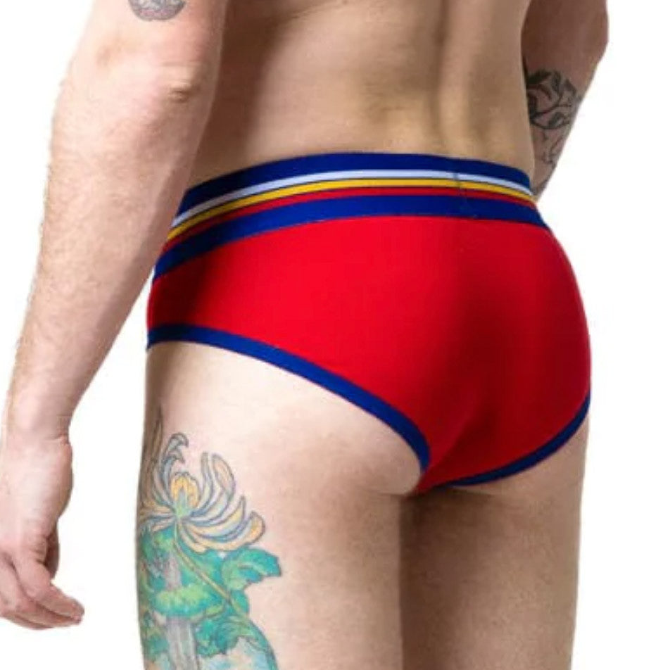 Bike - Solid Cotton Brief - Red